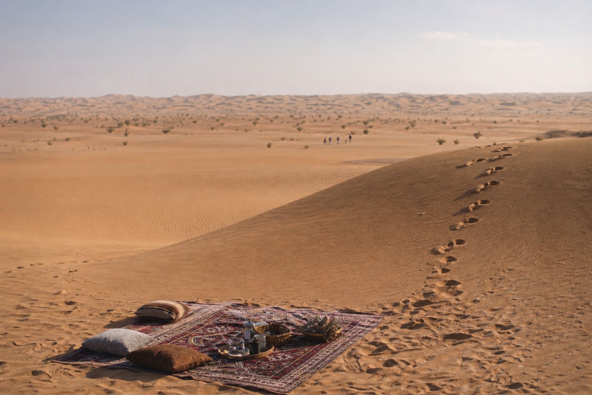 Family-friendly dunes suitable for a stay at desert camps in Wahiba Sands